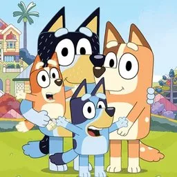 Bluey cartoon family
